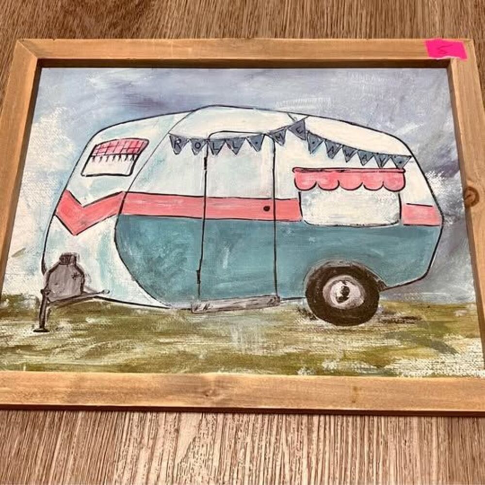 Camper Wall Home Decor Wood Frame